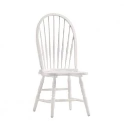 White Wooden Windsor Dining Chair by Carolina Cottage