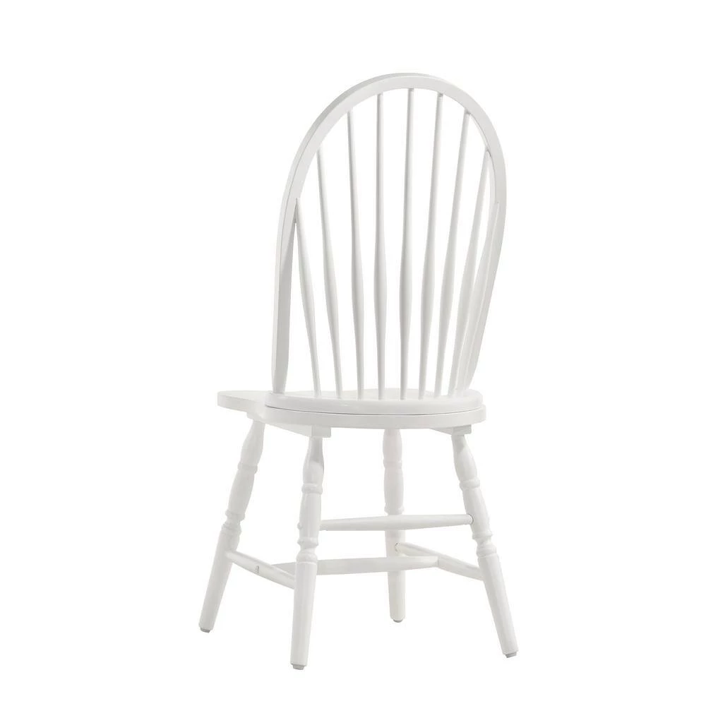 White Wooden Windsor Dining Chair by Carolina Cottage 3 White Wooden Windsor Dining Chair by Carolina Cottage - Image 3
